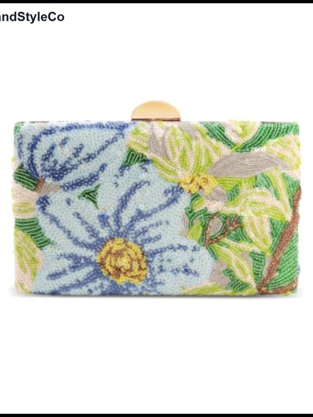 Embroidered Sequin Clutch Purse for Women Floral Beaded Evening Bag Sparkly
